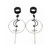 1 Pair Stainless Steel Bee Screw Expander Stretcher Dangle Earrings (8mm)