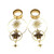 1 Pair Stainless Steel Bee Screw Expander Stretcher Dangle Earrings (8mm)