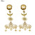 1 Pair Stainless Steel Bee Screw Expander Stretcher Dangle Earrings (6mm)