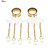 1 Pair Stainless Steel Bee Screw Expander Stretcher Dangle Earrings (6mm)