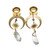 1 Pair Stainless Steel Bee Screw Expander Stretcher Dangle Earrings (6mm)