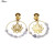 1 Pair Stainless Steel Bee Screw Expander Stretcher Dangle Earrings (6mm)