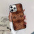 Western Country Rustic Leather Phone Case Cover (Brown /Cream/Green)