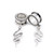 2PC Water Drop Cross Flower Skull Dangle Stainless Earrings (16mm-25mm)