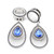 2PC Water Drop Cross Flower Skull Dangle Stainless Earrings (16mm-25mm)