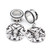 2PC Water Drop Cross Flower Skull Dangle Stainless Earrings (16mm-25mm)