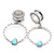 2PC Water Drop Cross Flower Skull Dangle Stainless Earrings (16mm-25mm)