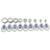 2PC Water Drop Cross Flower Skull Dangle Stainless Earrings (16mm-25mm)
