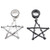 2PC Water Drop Cross Flower Skull Dangle Stainless Earrings (16mm-25mm)