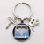 Vintage Hippie Peace Sign Van Bus Keychain