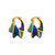 Modern Blue High Quality Brass Metal Earrings