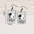 1 Pair of Black and White Fortune Card Tarot Card Earrings-1731535318