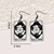 1 Pair of Black and White Fortune Card Tarot Card Earrings-1731535318
