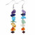 Natural 7 Chakra Crystal Stone Dangle Hook Earrings