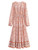 Women Lantern Sleeve Pink Rayon Boho Dress