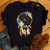 Fashion Dreamcatcher Female Black Tshirt Size XXXL