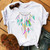 Fashion Dreamcatcher Female Black Tshirt Size XL