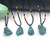 Blue Apatite Rough Raw Quartz Crystal Necklace