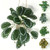 Artificial Peacock Turtle Back Leaf Vine Wall Hanging-1731540725