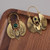 Vintage Egyptian Sacred Wings Large Hoops Earrings