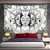 White Black Sun And Moon Mandala Tapestry 95x70cm