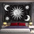White Black Sun And Moon Mandala Tapestry 150x100cm
