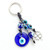 Turkish Heart Butterfly Fatima Hand Glass Keychain