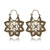 Boho India Vintage Gold Sliver Cutout Flower Alloy Dangler Earrings
