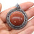 Antique-Inspired Natural Stone Pendant
