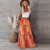 Floral Elastic High Waist Boho Skirt