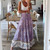 Floral Elastic High Waist Boho Skirt