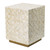 TABLE SIDE SQUARE SEASHELL WHITE