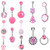 Dangle Belly Button Ring Set
