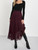 Jacquard Asymmetrical Ruffled Hem Skirt