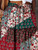 Bohemian-Style Long Asymmetrical Skirt with Floral Print