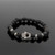 Antique Fatima Hands Stone Beads Elastic Bracelet