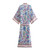 Peacock Floral Print Vintage Kimono Dress