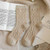 Solid Japanese Style Cashmere Wool Long Crew Socks