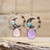 Boho Antique Copper Rose Quartz Amethysts Star Moon Crystal Necklace