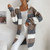 Vintage Fashion Striped Knitted Cardigan