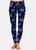 3D Blue Butterfly Digital Print Soft Fitness Black Leggings