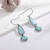 Long 925 Sterling Silver Larimar Earrings