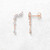 Rose Gold Tear Drop Ear Climbers – 925 Silver