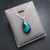 Azurite Malachite Drop Pendant Necklace