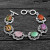 Oval Colorful Natural Stone Flower Bracelet