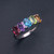 Multi-Color Natural Gemstone Rings in 925 Sterling Silver