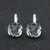 Natural Green Amethyst Cushion Cut Earrings