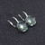 Natural Green Amethyst Cushion Cut Earrings