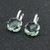 Natural Green Amethyst Cushion Cut Earrings