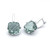 Natural Green Amethyst Cushion Cut Earrings